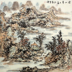 李杰《溪山亭子图》